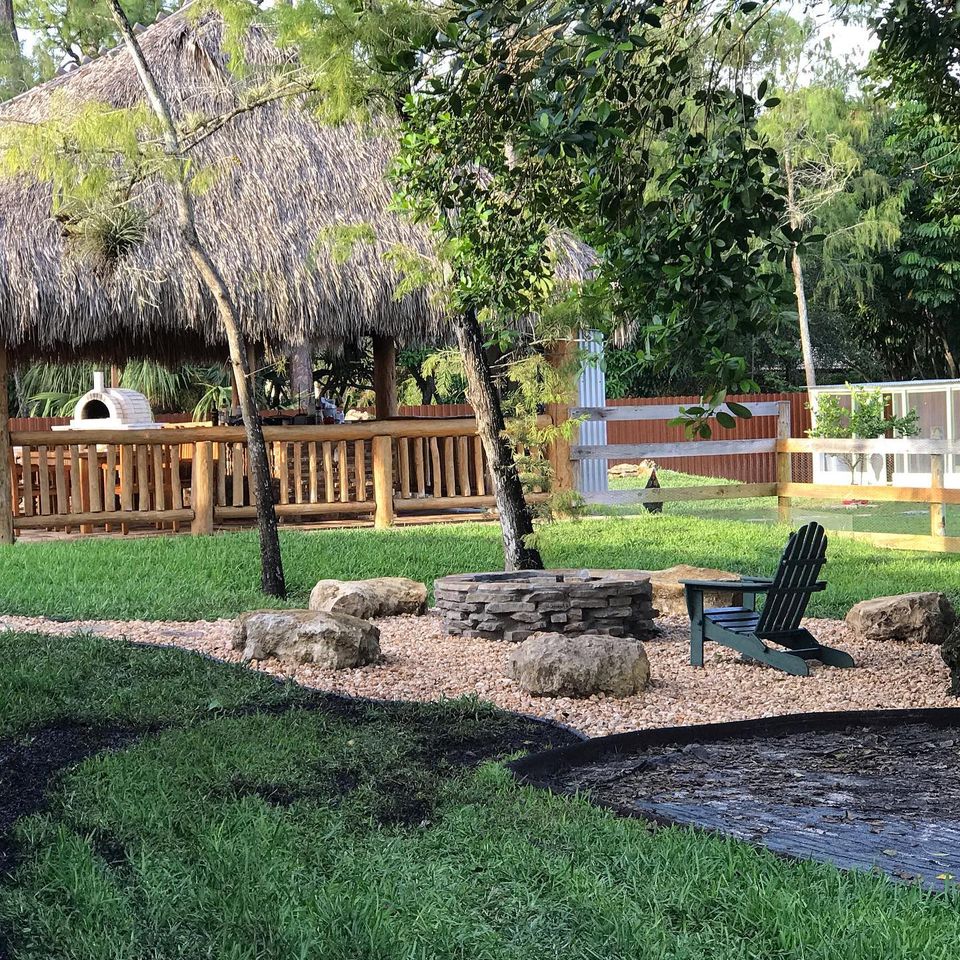 , Backyard Campfire ~ Parkland, Florida, Natural Wonders Landscaping