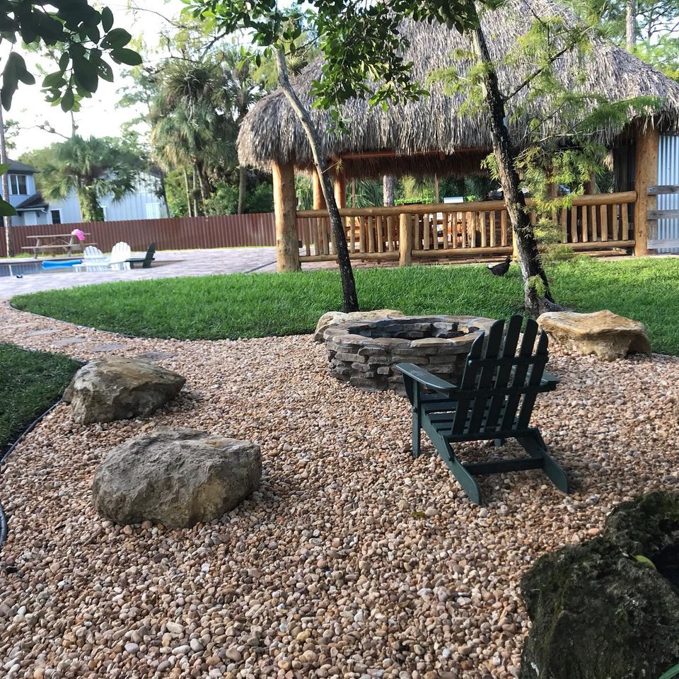 , Backyard Campfire ~ Parkland, Florida, Natural Wonders Landscaping